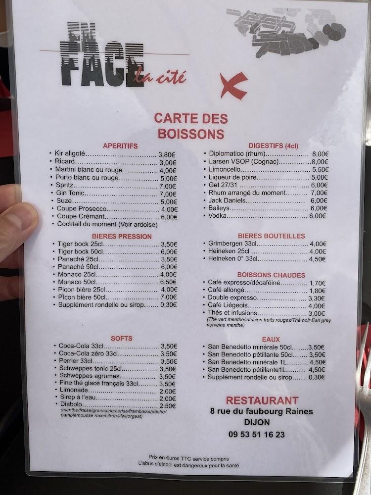 EN FACE La Cité - Menu Image 1